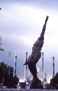 Soul in Flight, my sculpture of Arthur Ashe for the opening of the Arthur Ashe Stadium at the U.S. Tennis Center, 2000. Courtesy of the artist.